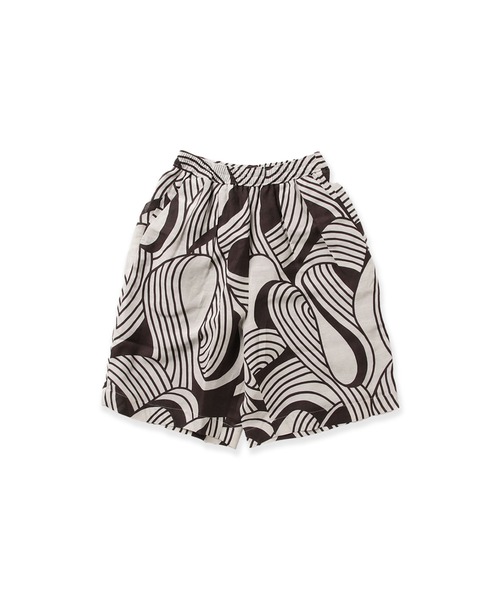 ESLOW(エスロー)の「ESLOW/エスロー OVERSIZED SHORT オーバーサイズ ショーツ 総柄 秋服 冬服(その他パンツ・レディース・ブルー/ブラック・2)」の2枚目の写真