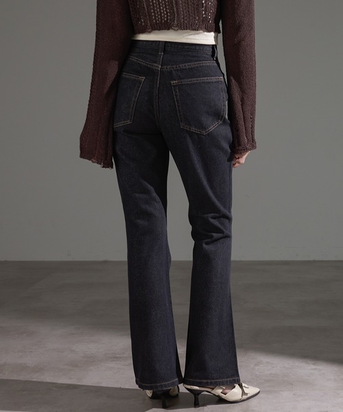 ポケットスタッズフレアデニム（デニムパンツ）｜apres jour mignon