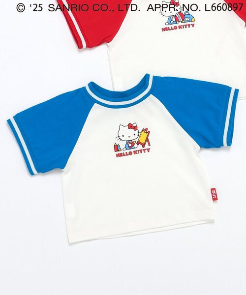 sanrio(サンリオ)の「【ハローキティ】チビトップス(Tシャツ/カットソー・キッズ・レッド/ブルー・90/100/110/120/80/130/140)」の1枚目の写真