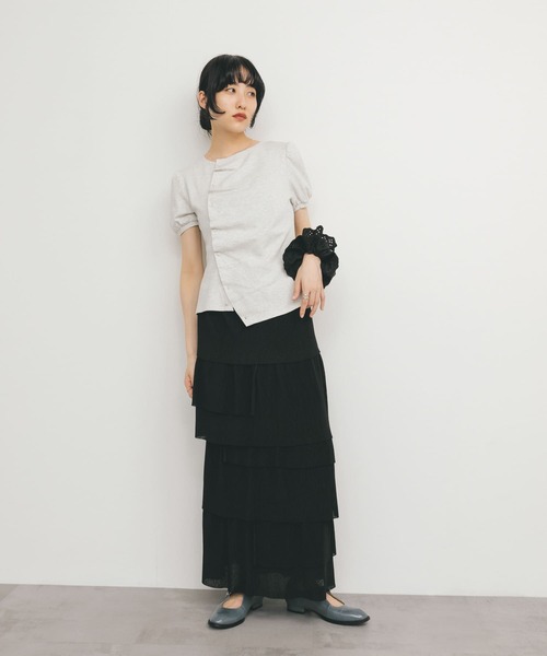 KBF（ケイビーエフ）の「ダブルレースシュシュ（ヘアゴム・レディース・アイボリー/ブラック・ONE）」の11枚目の写真