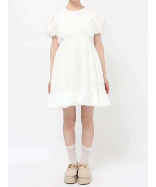 ジャガードフレアミニワンピース（ワンピース）｜merry jenny