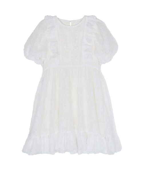 merry jenny（メリージェニー）の「ジャガードフレアミニワンピース（ワンピース・レディース・オフホワイト/ブルー/ブラック・FREE）」の6枚目の写真