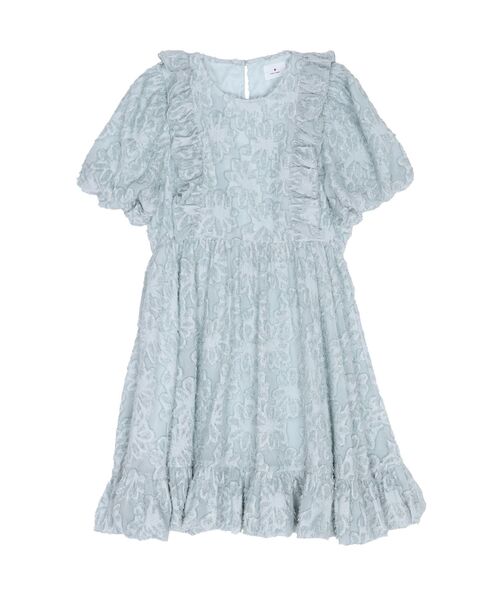 merry jenny（メリージェニー）の「ジャガードフレアミニワンピース（ワンピース・レディース・オフホワイト/ブルー/ブラック・FREE）」の7枚目の写真