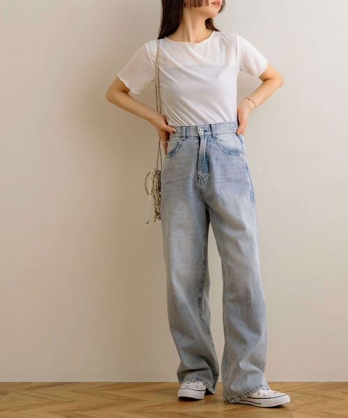 NOAHL(ノアル)の「【NOAHL】シアートップス(Tシャツ/カットソー・レディース・ホワイト系/オリーブ/ホワイト/チャコール・FS)」の9枚目の写真