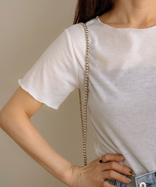 NOAHL(ノアル)の「【NOAHL】シアートップス(Tシャツ/カットソー・レディース・ホワイト系/オリーブ/ホワイト/チャコール・FS)」の10枚目の写真