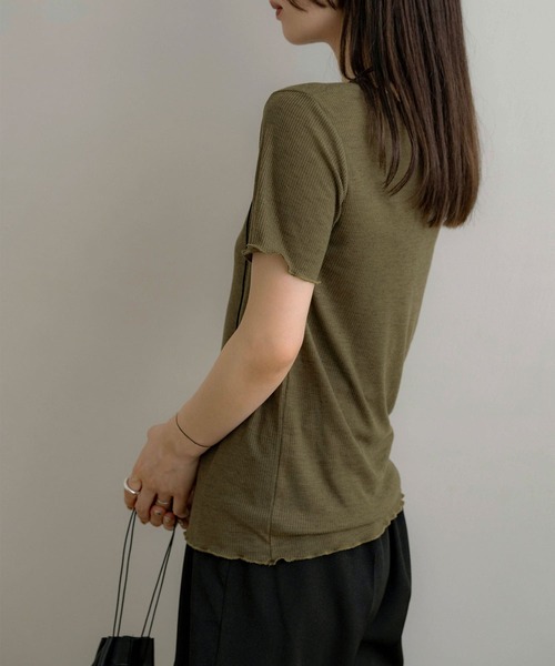 NOAHL(ノアル)の「【NOAHL】シアートップス(Tシャツ/カットソー・レディース・ホワイト系/オリーブ/ホワイト/チャコール・FS)」の18枚目の写真