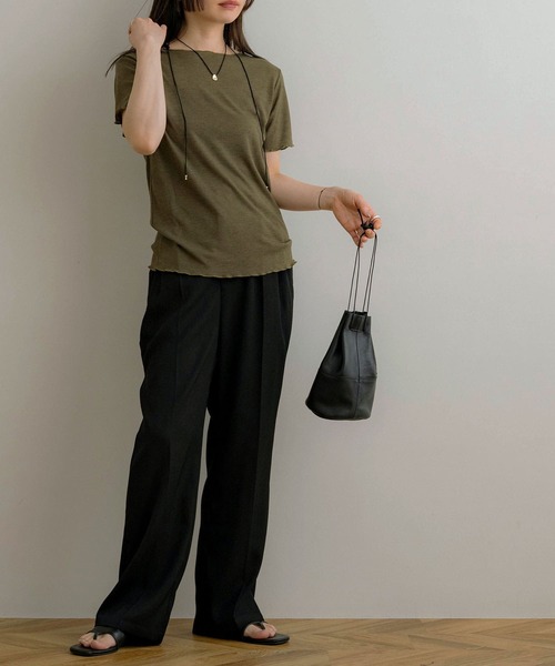 NOAHL(ノアル)の「【NOAHL】シアートップス(Tシャツ/カットソー・レディース・ホワイト系/オリーブ/ホワイト/チャコール・FS)」の19枚目の写真