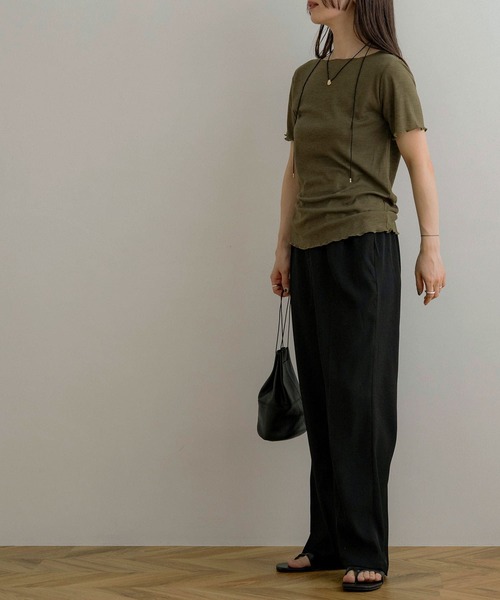 NOAHL(ノアル)の「【NOAHL】シアートップス(Tシャツ/カットソー・レディース・ホワイト系/オリーブ/ホワイト/チャコール・FS)」の20枚目の写真
