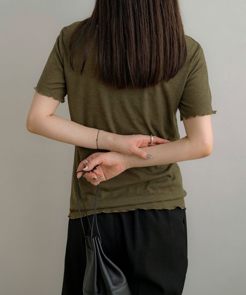 NOAHL(ノアル)の「【NOAHL】シアートップス(Tシャツ/カットソー・レディース・ホワイト系/オリーブ/ホワイト/チャコール・FS)」の22枚目の写真
