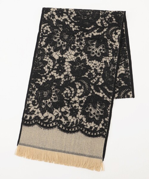 TOCCA（トッカ）の「LACE JAQUARD STOLE ストール（マフラー・レディース・レッド系/ブラック系/ピンク系・F）」の11枚目の写真