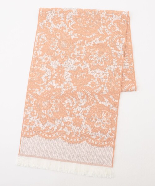TOCCA（トッカ）の「LACE JAQUARD STOLE ストール（マフラー・レディース・レッド系/ブラック系/ピンク系・F）」の13枚目の写真