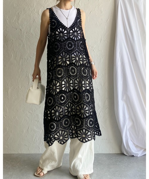 6/7迄　新品ENGINEERED GARMENTS ロングワンピース ENGINEERED GARMENTS＞フラワープリント ロングワンピース