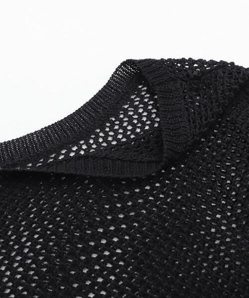 WEGO（ウィゴー）の「WEGO/2WAYオフショルメッシュニット（Tシャツ/カットソー・レディース・ブラック系その他5/ブラック/ホワイト・FREE）」の7枚目の写真