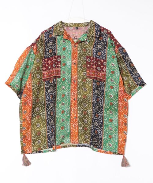 チャイハネ(チャイハネ)の「【チャイハネ】フォーインMEN'Sシャツ(シャツ/ブラウス・メンズ・レッド/ブルー/ブラック/ホワイト/グリーン/ブルー系その他/ブラウン/レッド系その他・FREE)」の1枚目の写真