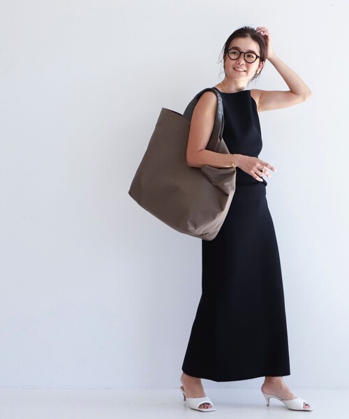Demi-Luxe BEAMS ヘルシー ニットキャミソール .M ブラック Demi-Luxe BEAMS キャミソール ヘルシー ニットキャミソール .M