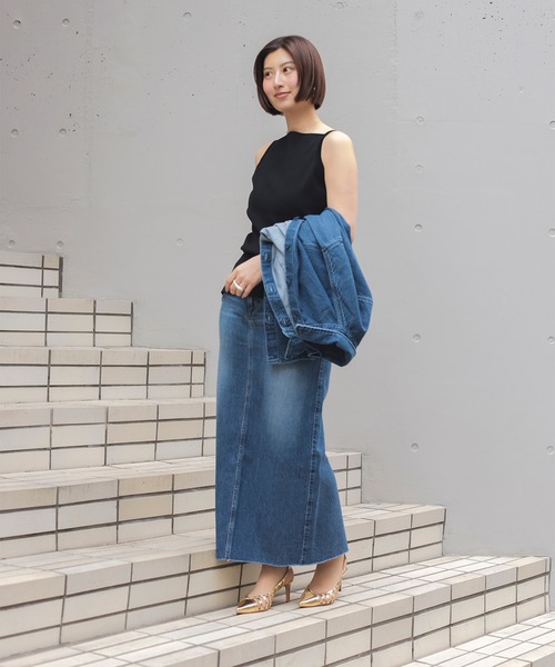 Demi-Luxe BEAMS（デミルクス ビームス）の「【追加】ヘルシー ニット キャミソール .M［手洗い可］（キャミソール・レディース・ネイビー/オフホワイト/ブラック/ブラック系その他4・ONE SIZE）」の10枚目の写真