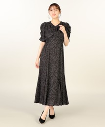 【LAISSE PASSE】半袖ワンピース 黒 LAISSE PASSE 「LAISSE PASSE」 半袖ワンピース 40 ブラック