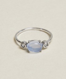 Zoule（ゾーラ）の「Zoule ゾーラ：Mon bijouxシリーズ　nora　天然石　ムーンストーン  サンストーン  ラブラドライト  ブルーカルセドニー　リング（リング）」