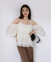 PROPORTION BODY DRESSING | シャーリングオフショルブラウス / 1215210705(シャツ/ブラウス)