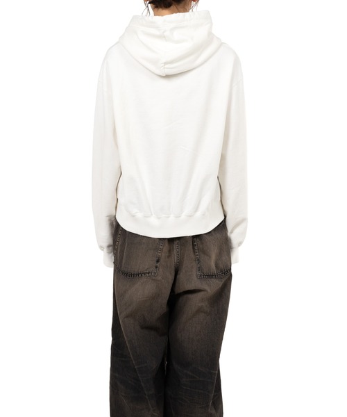 セール】Cat Printed Embellished Distressed Hoodie（スウェット