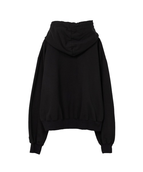 セール】Cat Printed Embellished Distressed Hoodie（スウェット