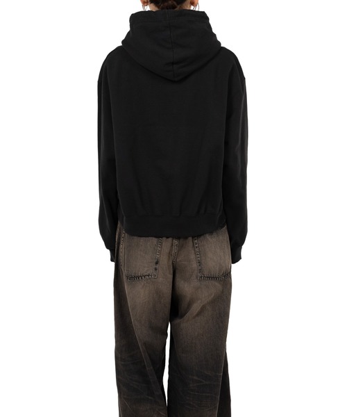 セール】Cat Printed Embellished Distressed Hoodie（スウェット