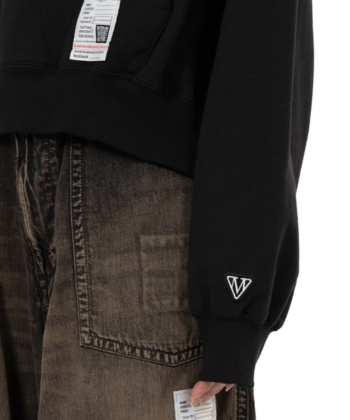 Maison MIHARA YASUHIRO(メゾンミハラヤスヒロ)の「Cat Printed Embellished Distressed Hoodie(スウェット・レディース・ホワイト/ブラック・38/36)」の10枚目の写真