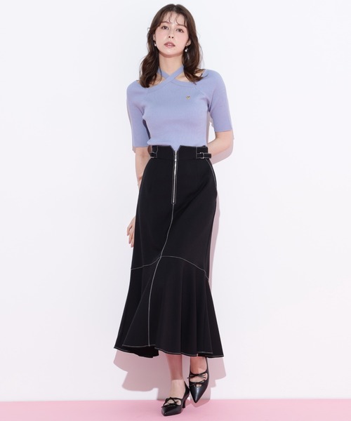 JILL by JILL STUART(ジルバイジルスチュアート)の「◇フロントファスナーマーメイドスカート(スカート・レディース・グリーン/モカ/ブラック・SMALL/MEDIUM)」の2枚目の写真