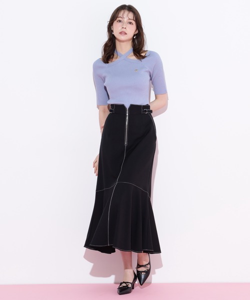 JILL by JILL STUART(ジルバイジルスチュアート)の「◇フロントファスナーマーメイドスカート(スカート・レディース・グリーン/モカ/ブラック・SMALL/MEDIUM)」の4枚目の写真