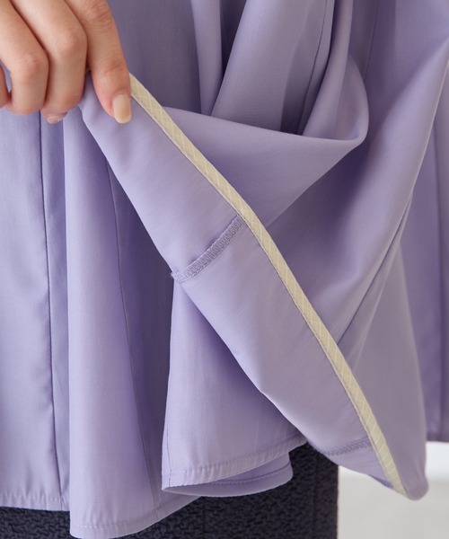 COLLAGE GALLARDAGALANTE（コラージュガリャルダガランテ）の「フィブリルフレアーブラウス（シャツ/ブラウス・レディース・ダークブラウン/パープル・FREE）」の6枚目の写真