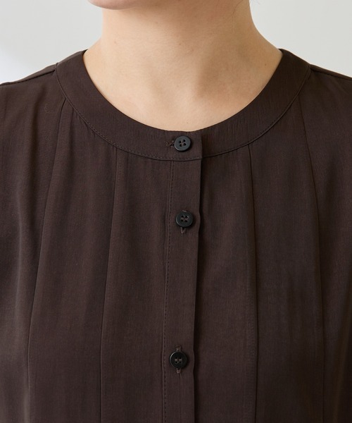 COLLAGE GALLARDAGALANTE（コラージュガリャルダガランテ）の「フィブリルフレアーブラウス（シャツ/ブラウス・レディース・ダークブラウン/パープル・FREE）」の10枚目の写真