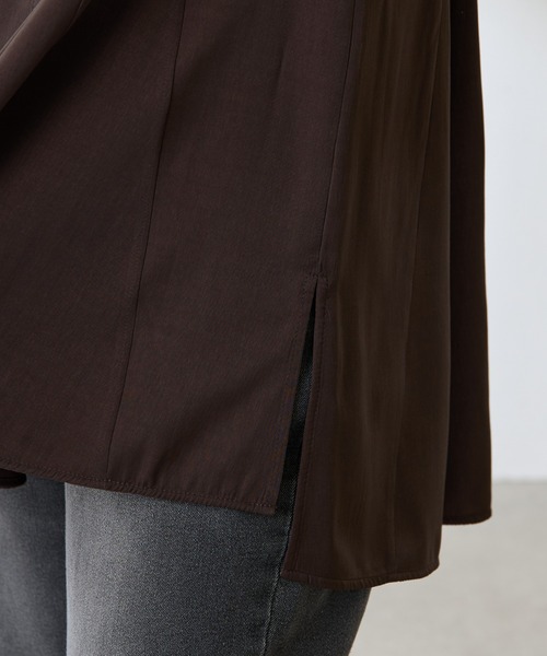 COLLAGE GALLARDAGALANTE（コラージュガリャルダガランテ）の「フィブリルフレアーブラウス（シャツ/ブラウス・レディース・ダークブラウン/パープル・FREE）」の8枚目の写真