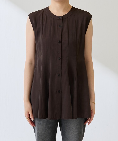 COLLAGE GALLARDAGALANTE（コラージュガリャルダガランテ）の「フィブリルフレアーブラウス（シャツ/ブラウス・レディース・ダークブラウン/パープル・FREE）」の14枚目の写真