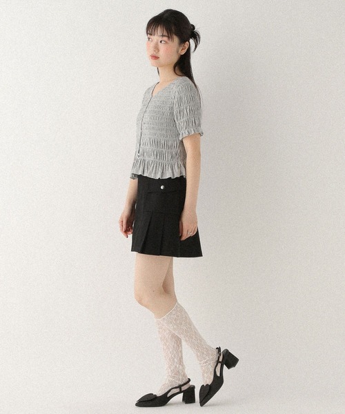 Heather(ヘザー)の「カツラギプリーツミニスカート 575269(スカート・レディース・ベージュ/ブラック・S/M)」の19枚目の写真