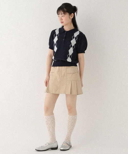 Heather(ヘザー)の「カツラギプリーツミニスカート 575269(スカート・レディース・ベージュ/ブラック・S/M)」の15枚目の写真
