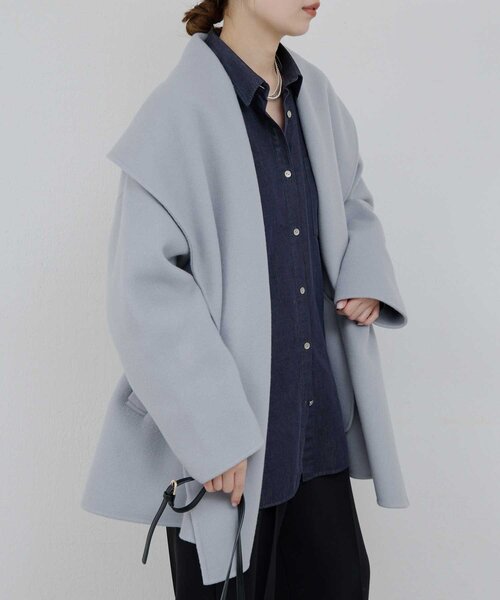 GALLARDAGALANTE（ガリャルダガランテ）の「リバーショールコート（その他アウター・レディース・ライトグレー/キャメル/イエロー・FREE）」の12枚目の写真