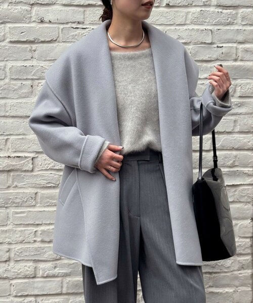 GALLARDAGALANTE（ガリャルダガランテ）の「リバーショールコート（その他アウター・レディース・ライトグレー/キャメル/イエロー・FREE）」の14枚目の写真