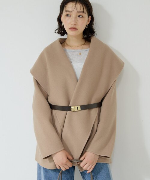 GALLARDAGALANTE（ガリャルダガランテ）の「リバーショールコート（その他アウター・レディース・ライトグレー/キャメル/イエロー・FREE）」の5枚目の写真