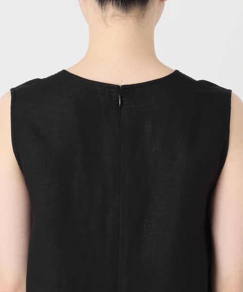 B.C STOCK（ベーセーストック）の「《追加6》手洗い可 / リネンレーヨンスリーブレスワンピース（ワンピース・レディース・ブラウン/レッド/ブラック/サックスブルー/コバルトブルー・SMALL/MEDIUM）」の15枚目の写真