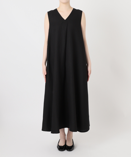 B.C STOCK（ベーセーストック）の「《追加6》手洗い可 / リネンレーヨンスリーブレスワンピース（ワンピース・レディース・ブラウン/レッド/ブラック/サックスブルー/コバルトブルー・SMALL/MEDIUM）」の19枚目の写真