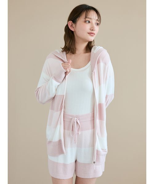 【新品】gelato pique スムーズィロゴルームウェア 上下セット/ピンク gelato pique パジャマ ルームウェア 調温スムーズィーリブ