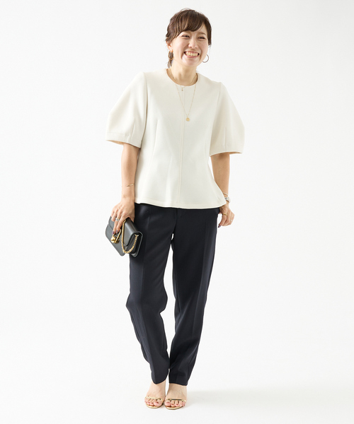 DESIGNWORKS（デザインワークス）の「フォルムプルオーバー（Tシャツ/カットソー・レディース・ブラック/アイボリー・38）」の14枚目の写真