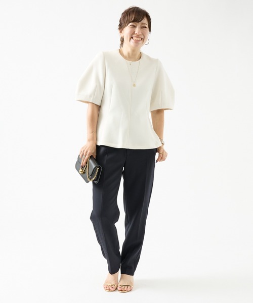 DESIGNWORKS（デザインワークス）の「フォルムプルオーバー（Tシャツ/カットソー・レディース・ブラック/アイボリー・38）」の6枚目の写真