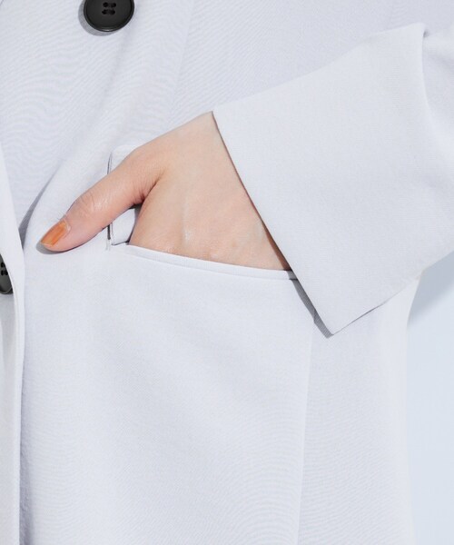 INDIVI（インディヴィ）の「【着る日傘／遮熱／UVケア】ダブルジャケット（テーラードジャケット・レディース・ライトグレー/ネイビー・05/13/15 /19/36/38/40）」の18枚目の写真