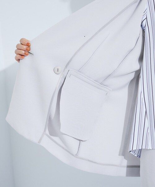 INDIVI（インディヴィ）の「【着る日傘／遮熱／UVケア】ダブルジャケット（テーラードジャケット・レディース・ライトグレー/ネイビー・05/13/15 /19/36/38/40）」の21枚目の写真