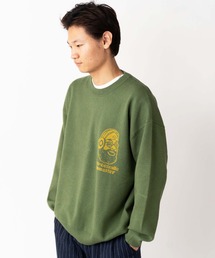 ジャガードニット carefree smile クルーネック