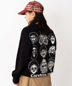 ジャガードニット carefree smile クルーネック