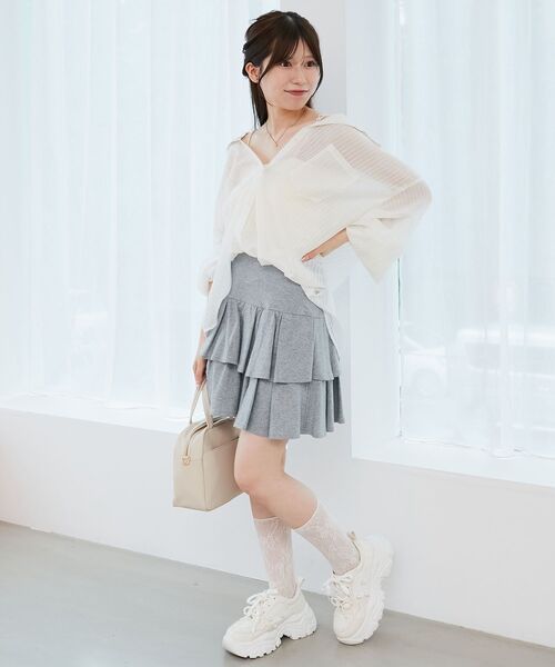 MAJESTIC LEGON(マジェスティックレゴン)の「2wayミディシャツ(シャツ/ブラウス・レディース・アイボリー/ブルー/ピンク・MEDIUM)」の13枚目の写真