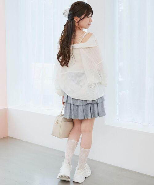 MAJESTIC LEGON(マジェスティックレゴン)の「2wayミディシャツ(シャツ/ブラウス・レディース・アイボリー/ブルー/ピンク・MEDIUM)」の14枚目の写真