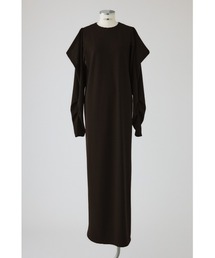 Drape sleeve cut dress ドレープスリーブカットドレス